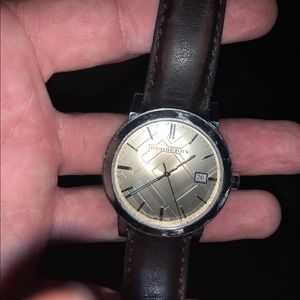 Burberry leather band watch